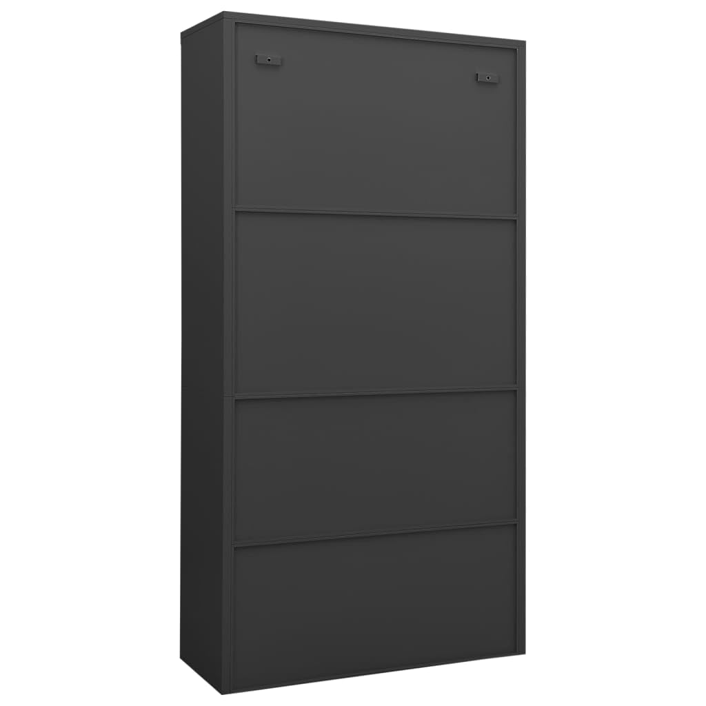 vidaXL Office Cabinet Anthracite 35.4&quot;x15.7&quot;x70.9&quot; Steel