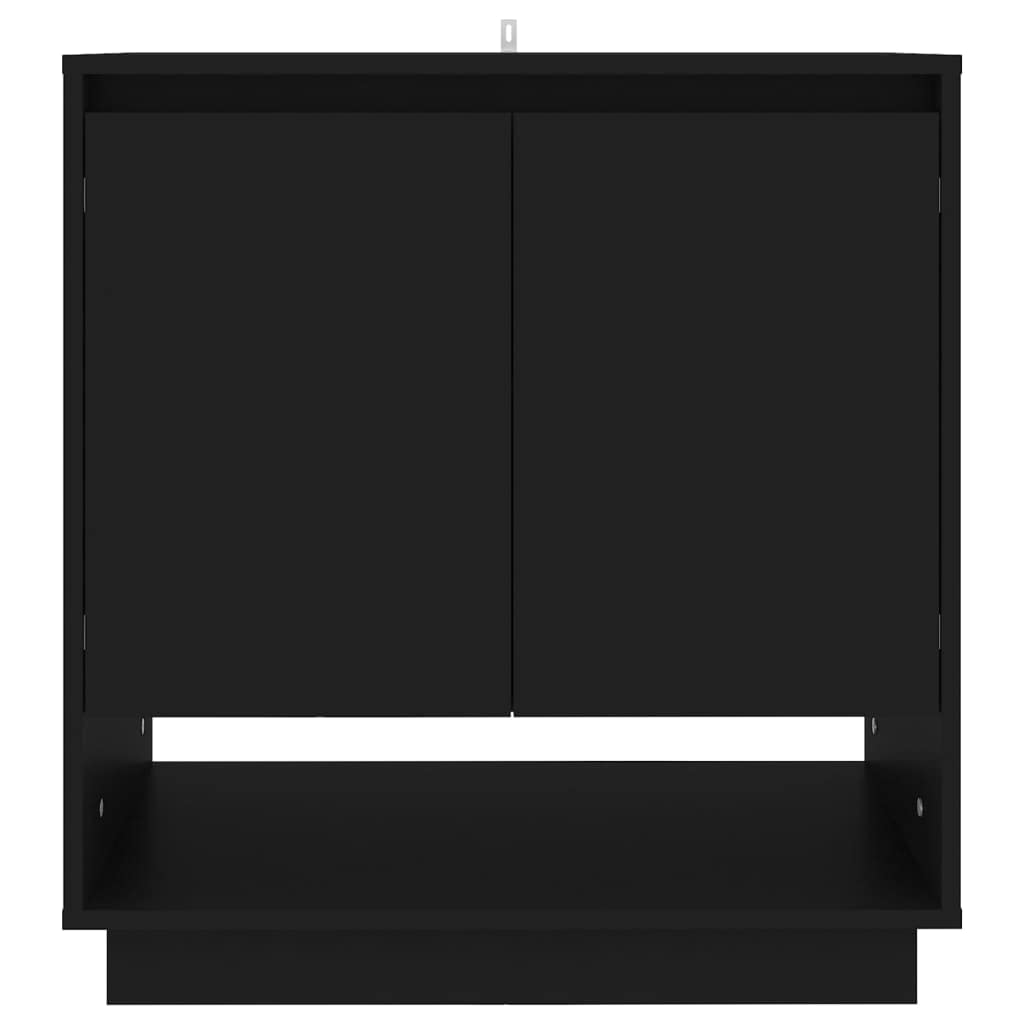 vidaXL Sideboard Black 27.6&quot;x16.1&quot;x29.5&quot; Engineered Wood
