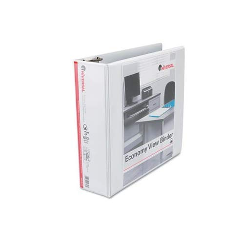 Universal D-Ring Economy Vinyl View Binder Bndr,View,D-Rng,3In,We (Pack Of15)