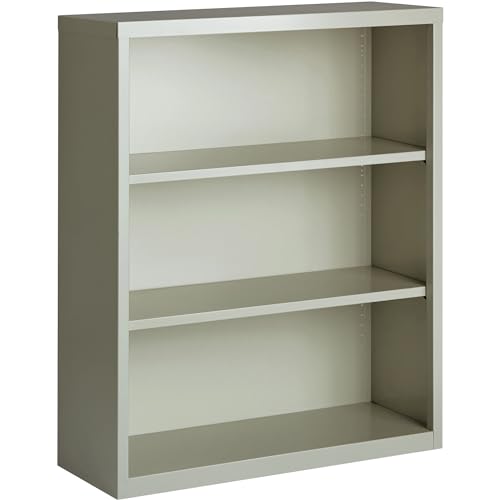 Lorell® Fortress Series Steel Modular Shelving Bookcase, 3-Shelf, 42-1/2&quot;H X 34-1/2&quot;W X 13&quot; D, Light Gray