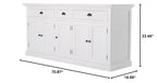 HomeRoots Mahogany, Medium-Density Fibreboard (MDF) Modern Farm White Buffet Server