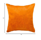 HomeRoots Decor 18' X 18' X 5' Orange Cowhide Pillow