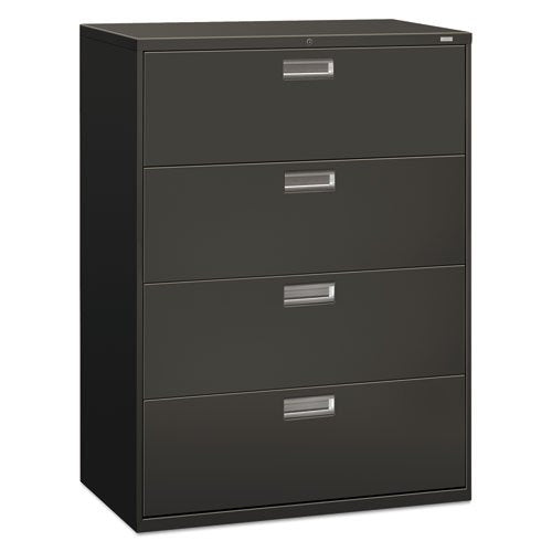 Hon 694Ls Four-Drawer Lateral File, 42 X 18 X 52.5, Steel, Lateral File Cabinet, With Lock, Charcoal