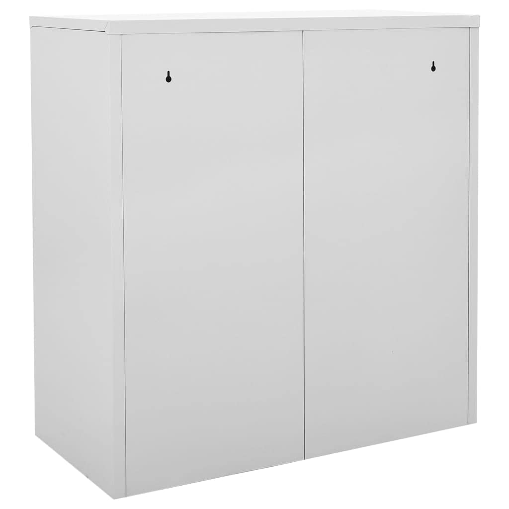 vidaXL Locker Cabinets Set - Industrial Steel Storage Organizers - Light Gray and Green - 9 Lockers with Locks - 35.4&quot;x17.7&quot;x36.4&quot;