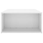 vidaXL White Engineered Wood Coffee Table - Stylish Rectangular Side Sofa Table for Living Room, Bedroom with 2 Shelves, Easy to Assemble - 35.4"x26.4"x13"