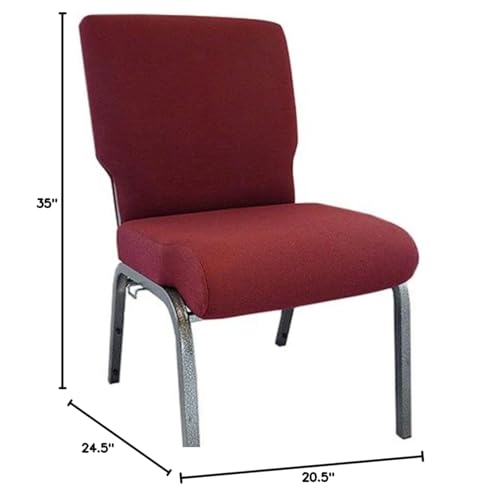 Flash Furniture Advantage Maroon Church Chair 20.5 In. Wide
