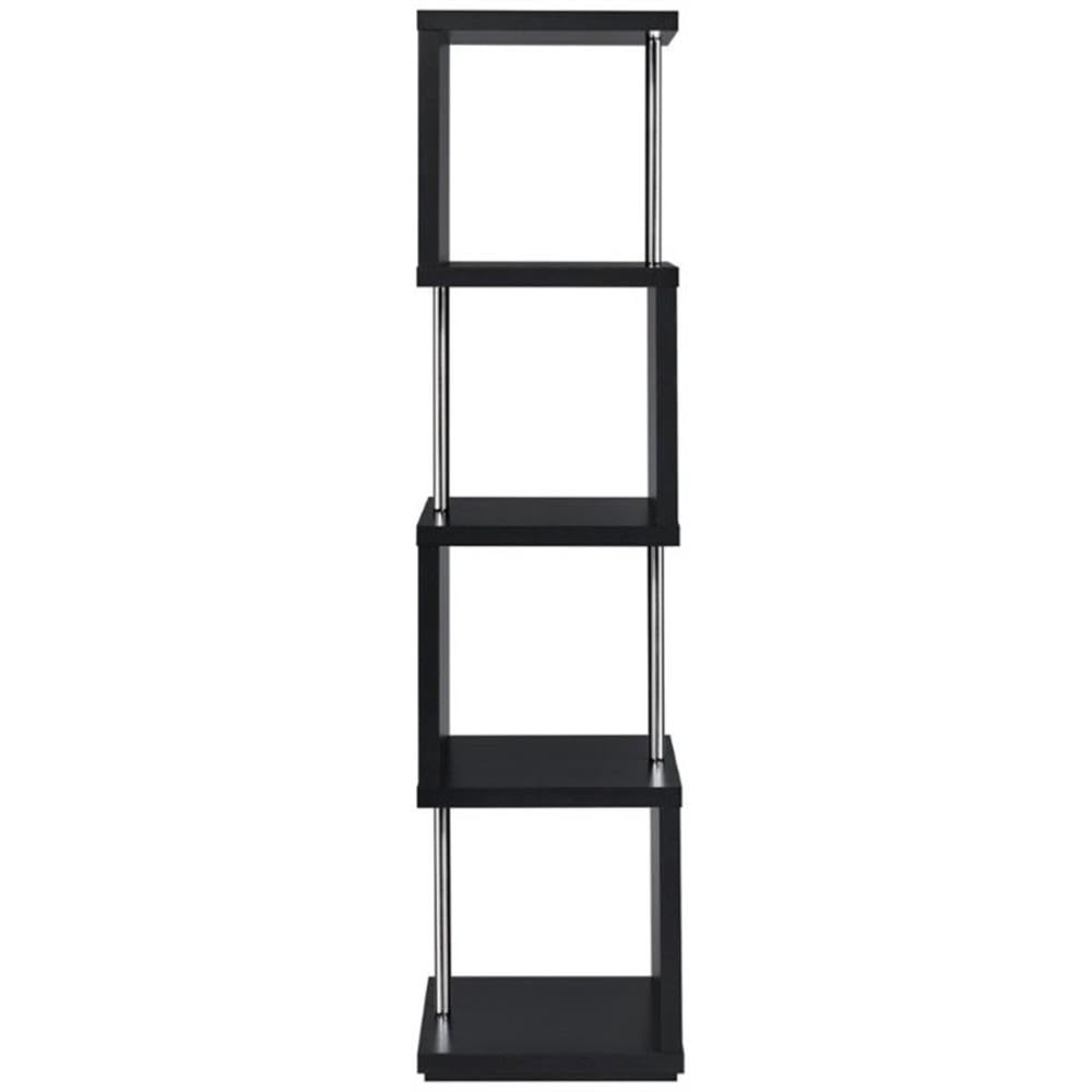 Coaster Home Furnishings Baxter 4-Shelf Bookcase Black Chrome