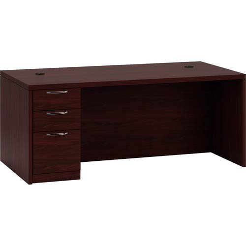 Hon Rectangular Left Pedestal Desk, 72&quot; X 36&quot; X 29-1/2&quot;, Mahogany