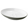 IKEA EKOLN Soap Dish, GreyGreen, Oval Stoneware, 12.5 x 9 cm