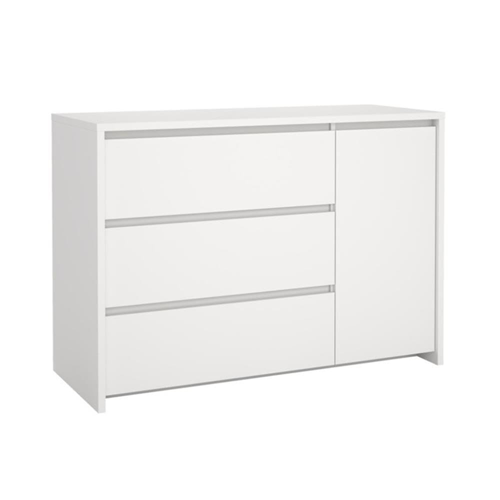 Next 46-inch Wide 3-Drawer and 1 Door Sideboard, White