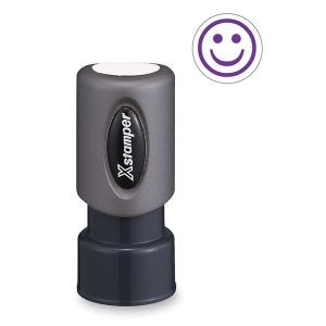 Shachihata Inc Xstamper Pre-Inked Specialty Smiley Face Stamp (Xst11420) , Purple