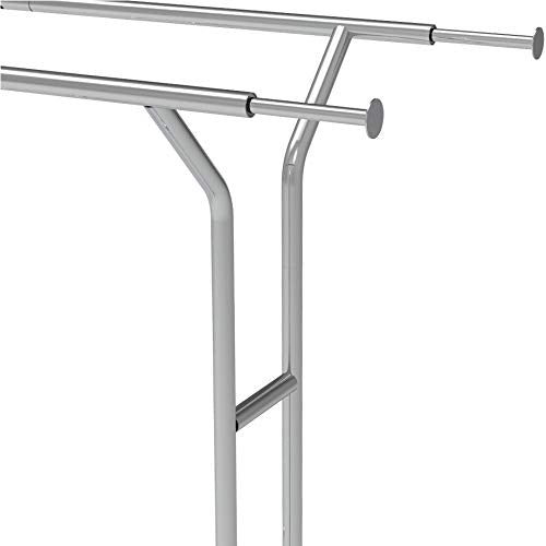 Simple Houseware Heavy Duty Double Rail Clothing Garment Rack, Chrome