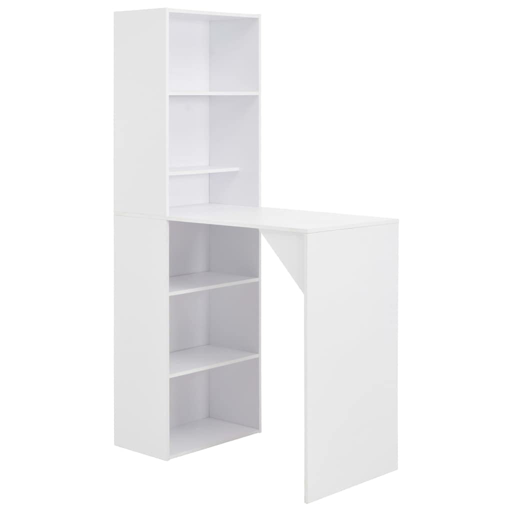 Jinxuny Bar Table With Cabinet White 45.28&quot;X23.23&quot;X78.74&quot;