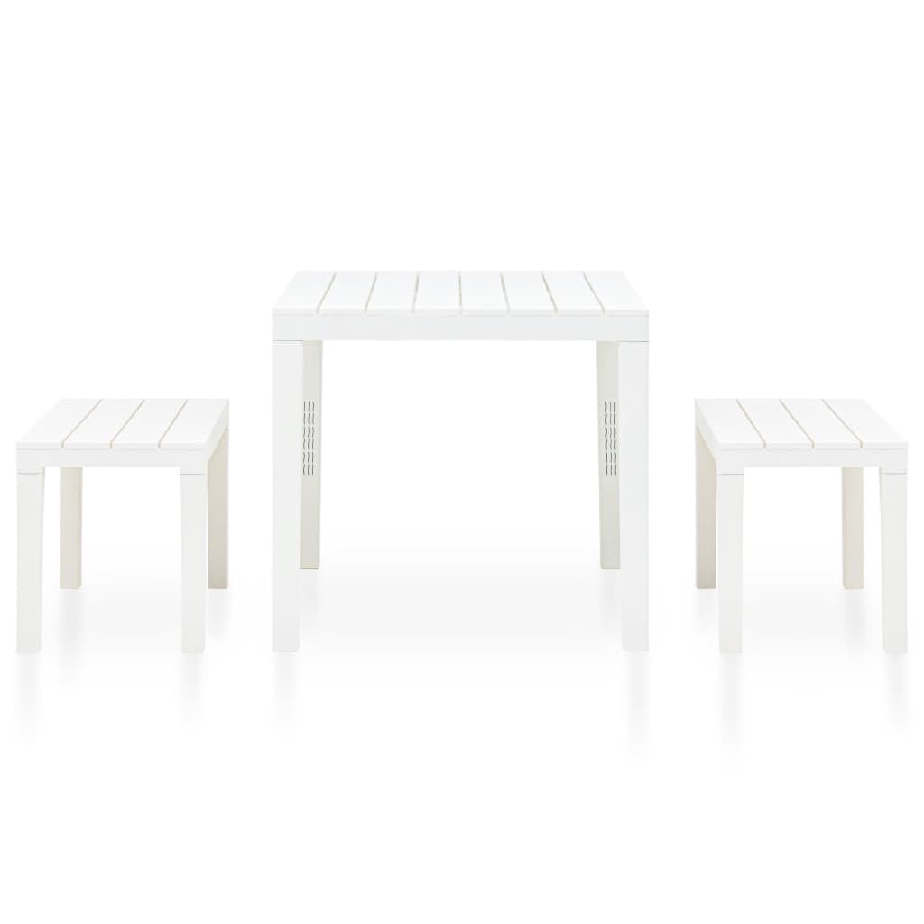 vidaXL Patio Table with 2 Benches - Thumbnail 2