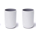 RabyLeo Cup 10.5 oz, Unbreakable Reusable Drinking Cups Set of 2 Colors, Plastic Toothbrush Cup Tumbler 300 ml, Dishwasher Safe 