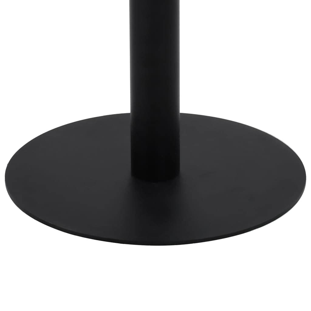 vidaXL Bistro Table with MDF Top - Light Brown Round Dining Table with Steel Leg - Ideal for Bars, Restaurants & Compact Spaces
