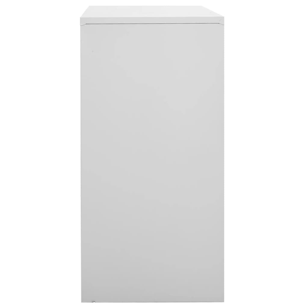 Vidaxl Locker Cabinets Set Of 2 - Steel Light Gray Storage Organizer, Secure Locking System, Ideal For Schools And Offices