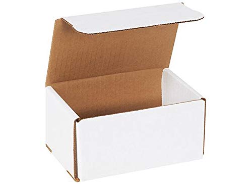 Secure Seal Shipping Boxes - 6X4X3' Mailers - White Foldable Corrugated Cardboard Packaging For Mailing, Moving, Storage, And O