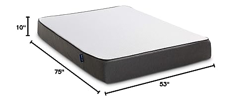 Baxton Studio Cara 10-Inch Triple Layered Full Size Memory Foam Mattress