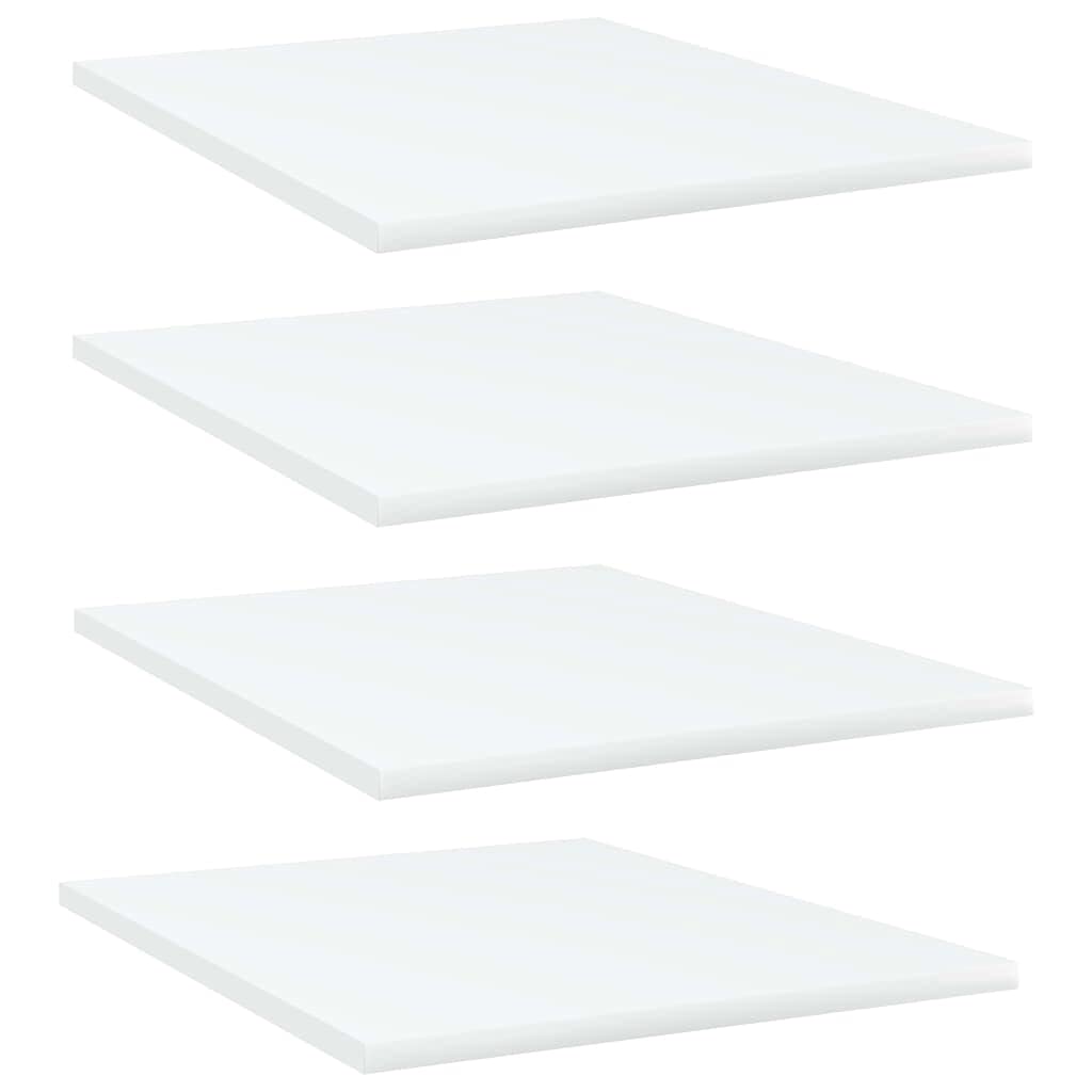 vidaXL White Bookshelf Boards, 4 Pcs Set, Perfectly Sized at 15.7&quot;x19.7&quot;x0.6&quot; - Durable Engineered Wood - Ideal for Additional Storage or Replacement Panels