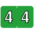 Tabbies Barkley Nbkm Compatible 91600 Series Numeric Labels, Light Green '4', 1   H X 1-1/2   W Label Size, Filing Color Code