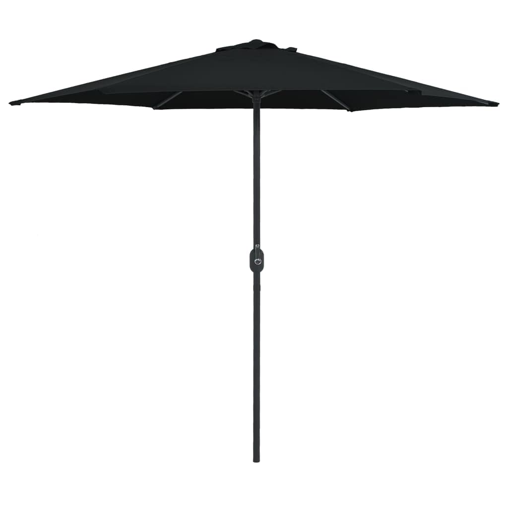 Outdoor Parasol with Aluminum Pole 106.3&quot;x96.9&quot; Black