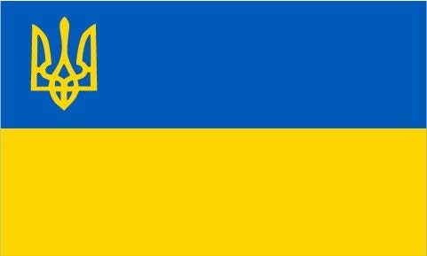 Ukraine Trident Flag, 3'X5' ??????? ?????? Ukrainian Banner