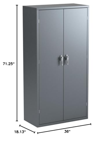 Hon Assembled Storage Cabinet, 36W X 18.13D X 71.75H, Charcoal