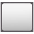 vidaXL Contemporary Bathroom Mirror - 15.7"x0.6"x14.6" - Engineered Wood/Acrylic - Durable, Easy-to-Clean, Wall-Mounted - Modern, Stylish Design - Gray