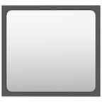 vidaXL Contemporary Bathroom Mirror - 15.7"x0.6"x14.6" - Engineered Wood/Acrylic - Durable, Easy-to-Clean, Wall-Mounted - Modern, Stylish Design - Gray