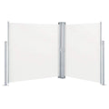 vidaXL Retractable Side Awning Cream 55.1x236.2 - Outdoor Privacy Screen for Garden, Patio, Balcony, UV-Proof, Tear-, Water- Pol