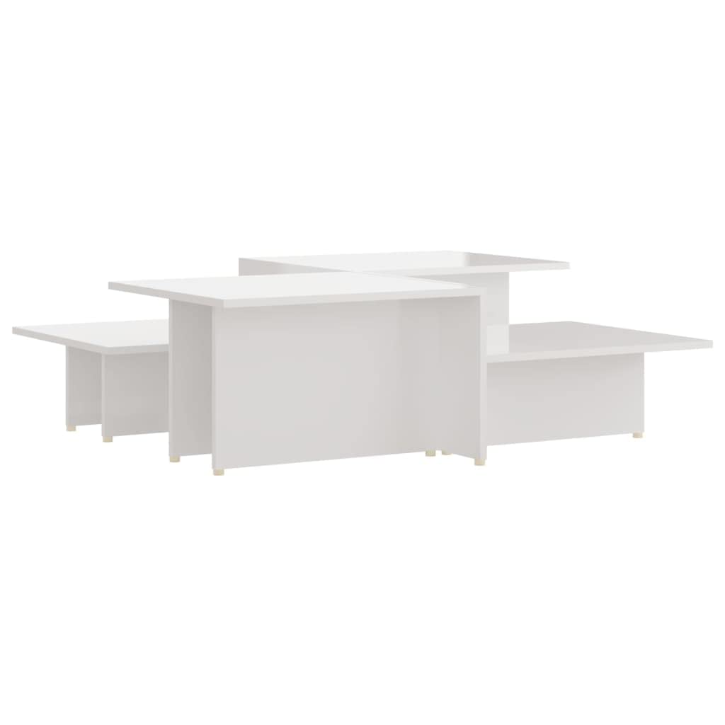 Furniking Coffee Tables 2 pcs High Gloss White 43.9&quot;x19.7&quot;x13&quot; Chipboard