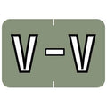 Tabbies Barkley Abkm Compatible 71620 Series Alpha Labels, Gray 'V', 1   H X 1-1/2   W Label Size, Filing Color Code System, 2