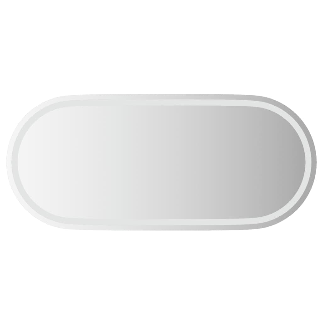 vidaXL LED Bathroom Mirror, Oval Shape, 39.4&quot;x17.7&quot; - Wall-Mounted, Waterproof IP65, Includes USB Interface and Hooks – Ideal for Wet Environment.