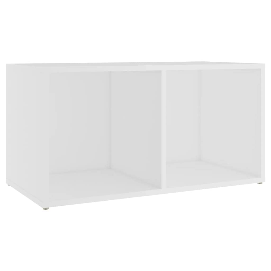 vidaXL TV Cabinet White 28.3&quot;x13.8&quot;x14.4&quot; Chipboard