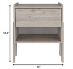 HomeRoots Sleek and Trendy Light Grey Bedroom Nightstand