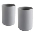 wongwongcat Bathroom Tumbler, Unbreakable Dishwasher Safe Drink Cup 300ml, 2 pieces (grey&grey)