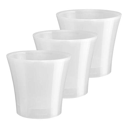 Santino Self Watering Planters Arte 5.3 Inch Transparent/Transparent Indoor Flower Pots For All House Plants, Flowers, Herbs, Su