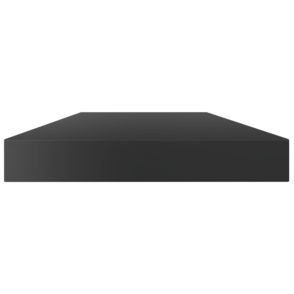 vidaXL Bookshelf Boards High Gloss Black - Modern-Styled, Engineered Wood - Set of 8-15.7&quot;x 3.9&quot;x 0.6&quot; - Easy to Clean and Install