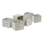 Ergode Wood Omaha Storage Rack | 2 Foldable Baskets | Black Finish | Sturdy Shelves | Easy Assembly | Ideal for Organizing Any Room | (92851-VV)