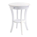 Ergode Deluxe Wood Sasha Accent Table | Sleek Curved Design | Ample Storage | Black Finish | Multiple Finishes Available | Assembly Hardware Included | 20" W x 20" D x 27" H (10727-VV)