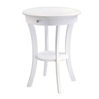 Ergode Deluxe Wood Sasha Accent Table | Sleek Curved Design | Ample Storage | Black Finish | Multiple Finishes Available | Assembly Hardware Included | 20" W x 20" D x 27" H (10727-VV)