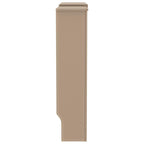 vidaXL Radiator Cover with Adjustable Length, Slatted Design Heater Cover Cabinet with Storage Shelf, Hide Cluttered Pipes, MDF, 55.5-80.7''x7.5''x32.1'', Brown