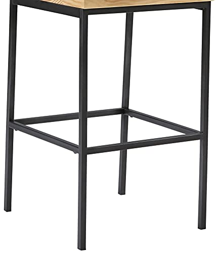 Progressive Furniture Sawyer Wood/Metal Bar Stool Natural/Gunmetal
