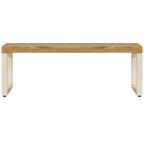 vidaXL Industrial Style Coffee Table with Practical Use – Versatile Dining Table/Office Desk - Solid Mango Wood and Steel Construction, Unique Wood Grains and Colors, Easy Assembly