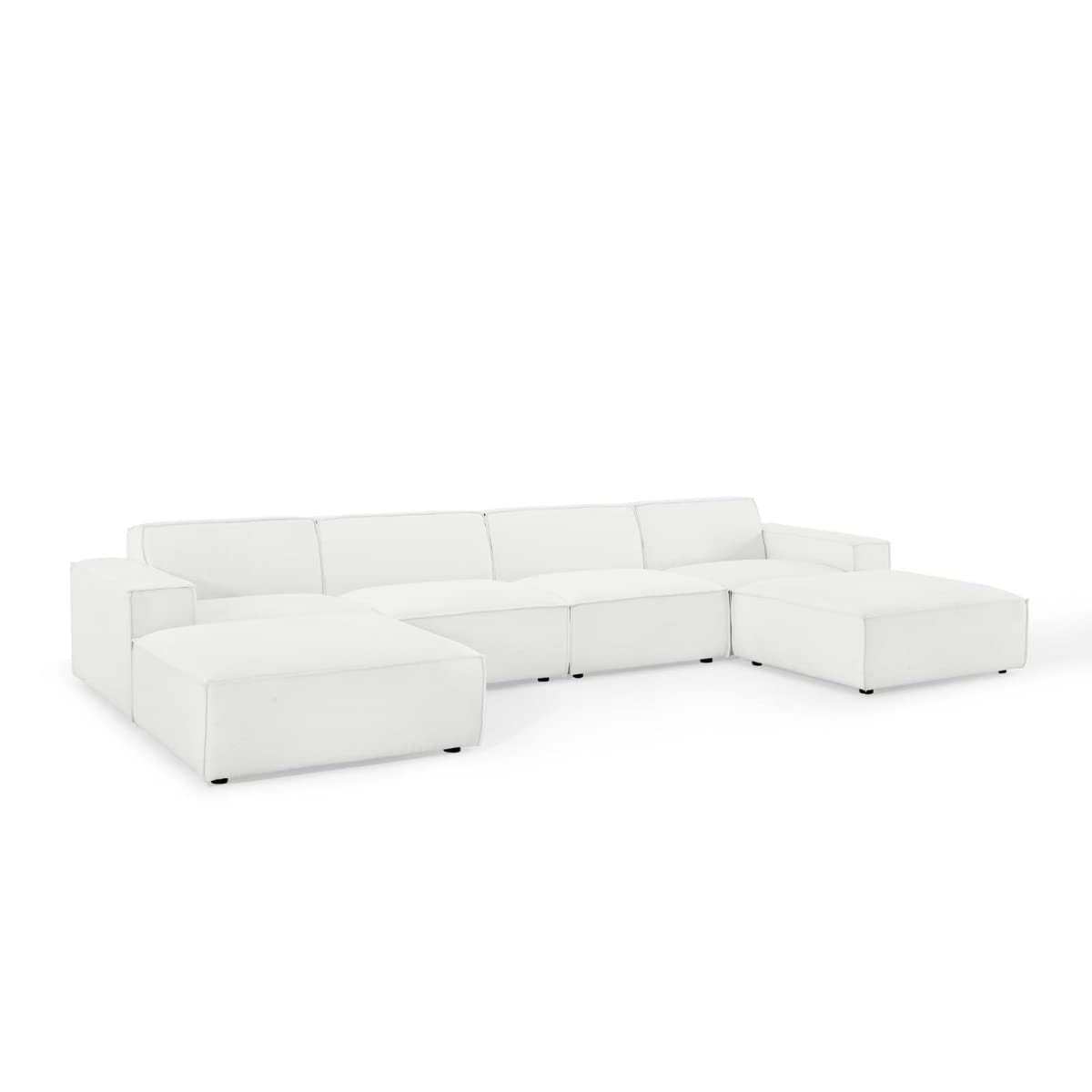 Modway Furniture Eei-4116-Whi Restore Sectional Sofa White - 6 Piece