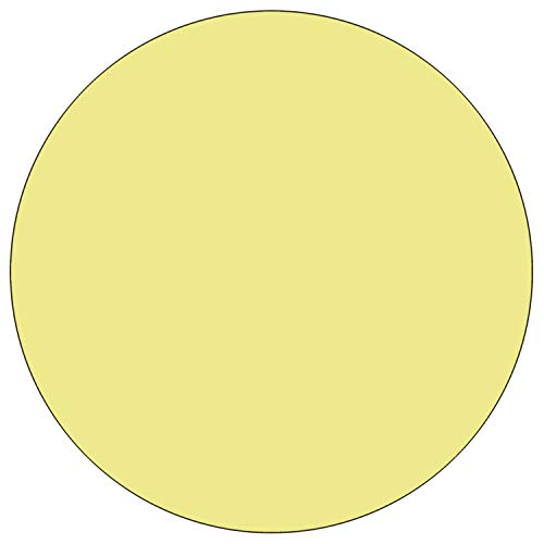 Flash Furniture Wren 42'' Round Yellow Thermal Laminate Activity Table - Height Adjustable Short Legs