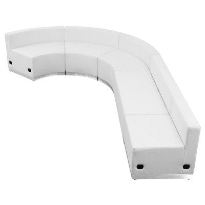 Flash Furniture Hercules Alon 5 Piece Leather Reception Configuration Set [Set Of 2] Color: White