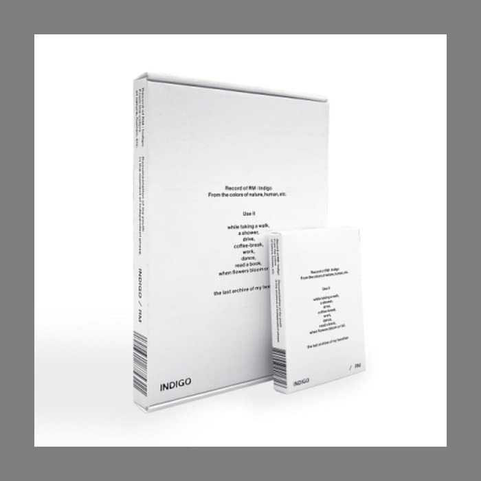 Bts Rm Indigo 1St Solo Album Contents+Book+Postcard+Photocard+Fabric Card+Instatnt Photo/Lyric Book+Guide+Tracking (Set(Book+Pos