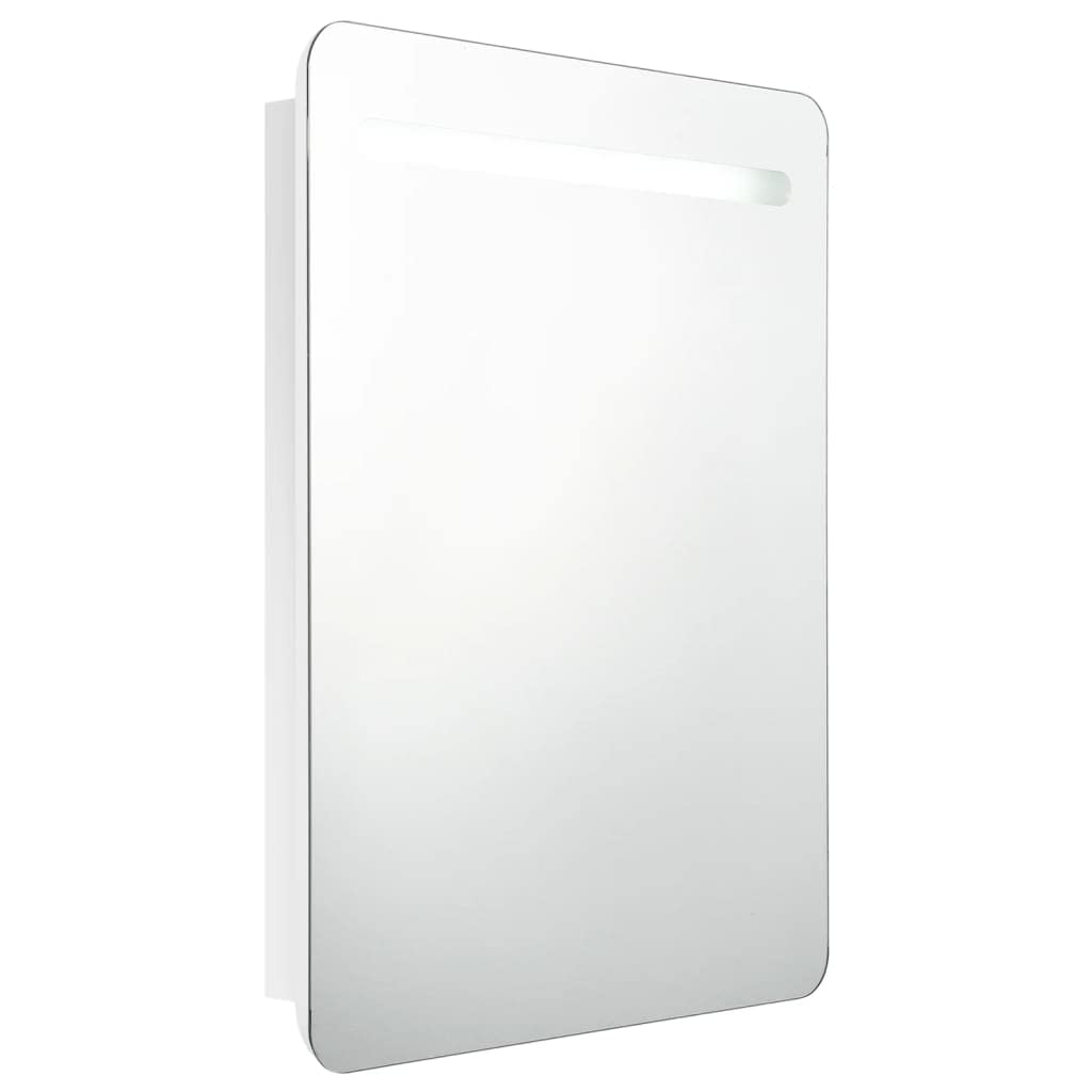 vidaXL LED Bathroom Mirror Cabinet with Integrated Lighting | Shining White | Modern, Contemporary Style with Extra Storage Space | Dimensions: 23.6&quot;x4.3&quot;x31.5&quot;